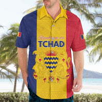 Personalized Chad Hawaiian Shirt Coat Of Arms - Flag Style - Wonder Print Shop