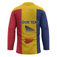 Personalized Chad Hockey Jersey Coat Of Arms - Flag Style - Wonder Print Shop