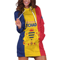 Personalized Chad Hoodie Dress Coat Of Arms - Flag Style - Wonder Print Shop
