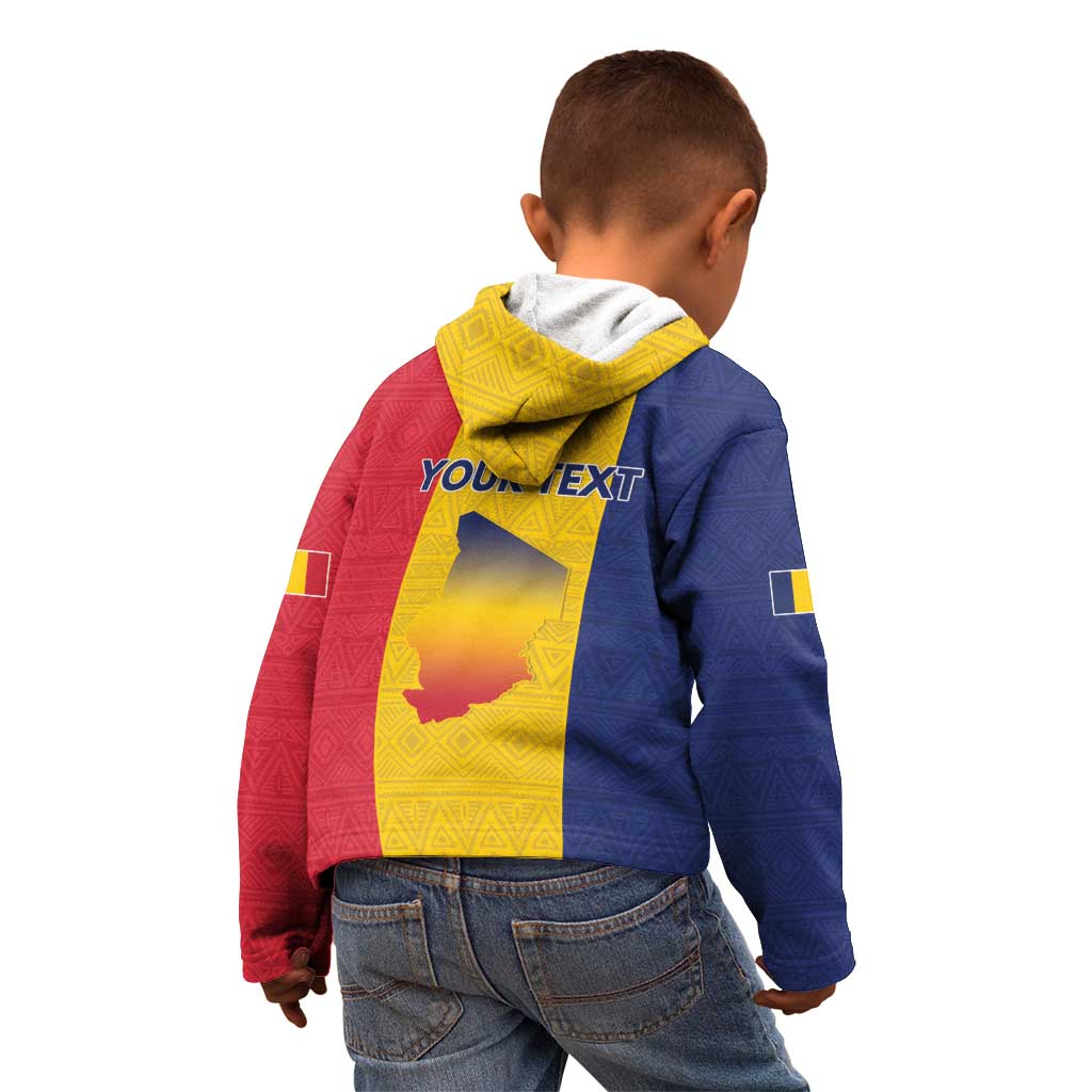 Personalized Chad Kid Hoodie Coat Of Arms - Flag Style - Wonder Print Shop
