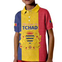Personalized Chad Kid Polo Shirt Coat Of Arms - Flag Style - Wonder Print Shop