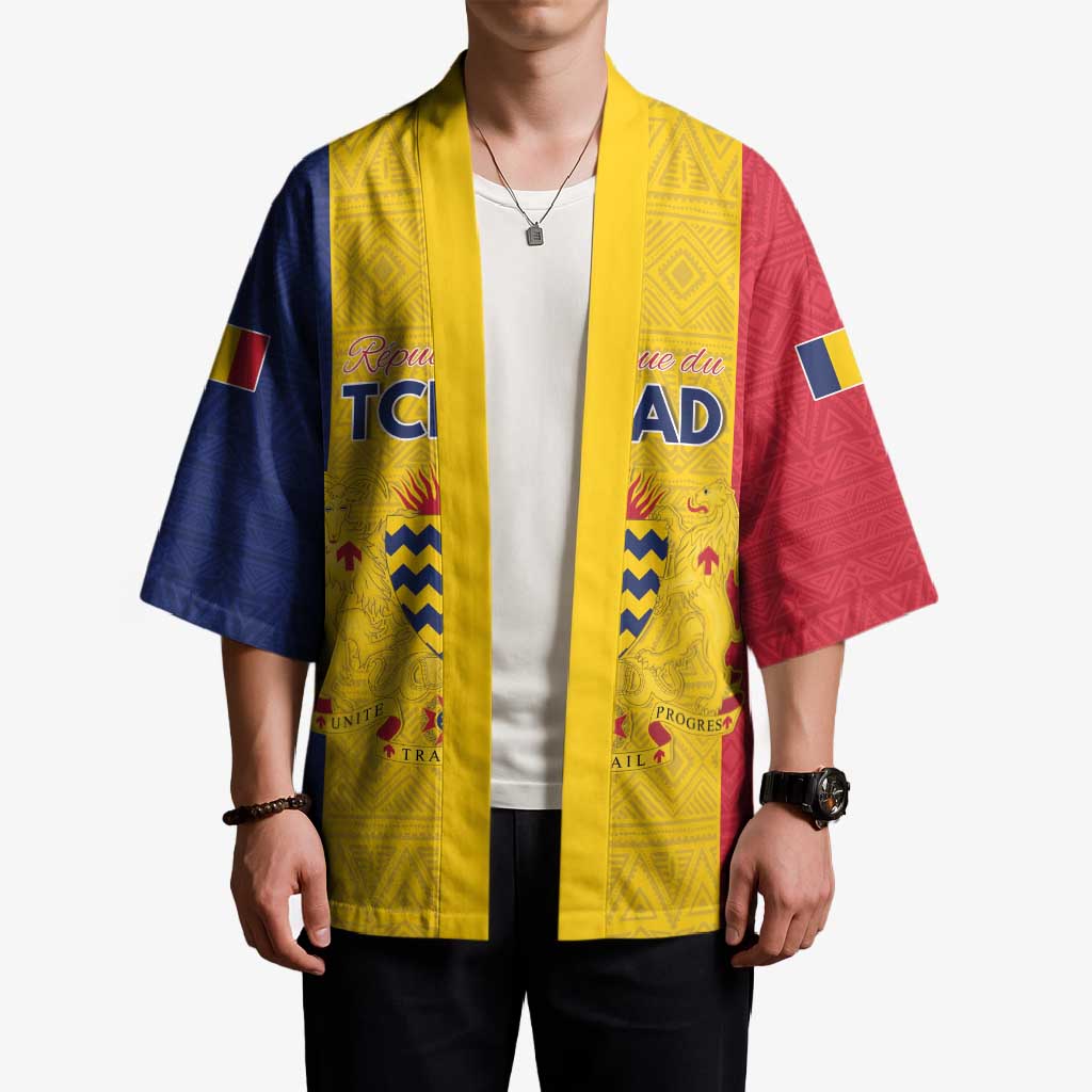 Personalized Chad Kimono Coat Of Arms - Flag Style - Wonder Print Shop