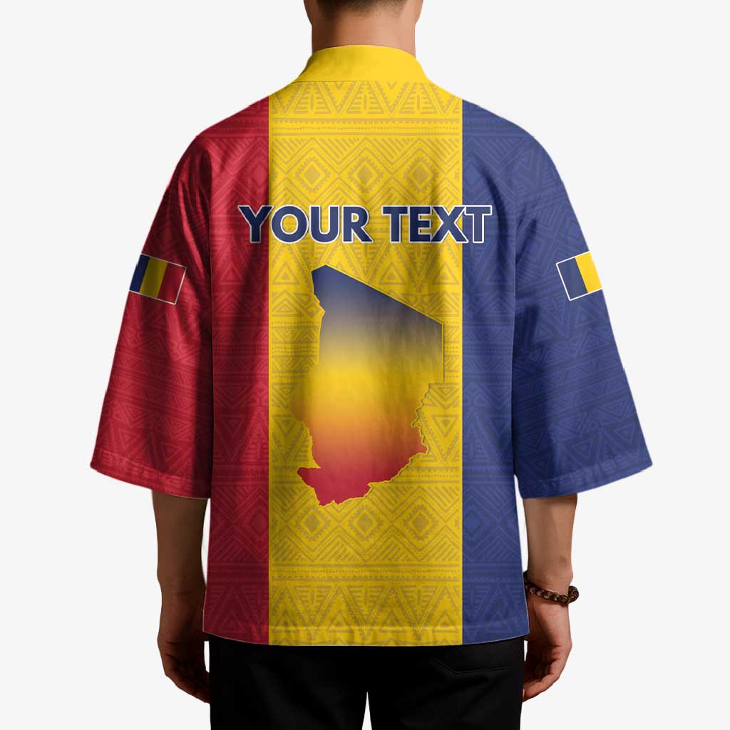 Personalized Chad Kimono Coat Of Arms - Flag Style - Wonder Print Shop