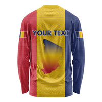 Personalized Chad Long Sleeve Shirt Coat Of Arms - Flag Style - Wonder Print Shop