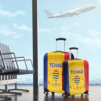 Chad Luggage Cover Coat Of Arms - Flag Style - Wonder Print Shop