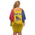 Personalized Chad Off Shoulder Short Dress Coat Of Arms - Flag Style - Wonder Print Shop