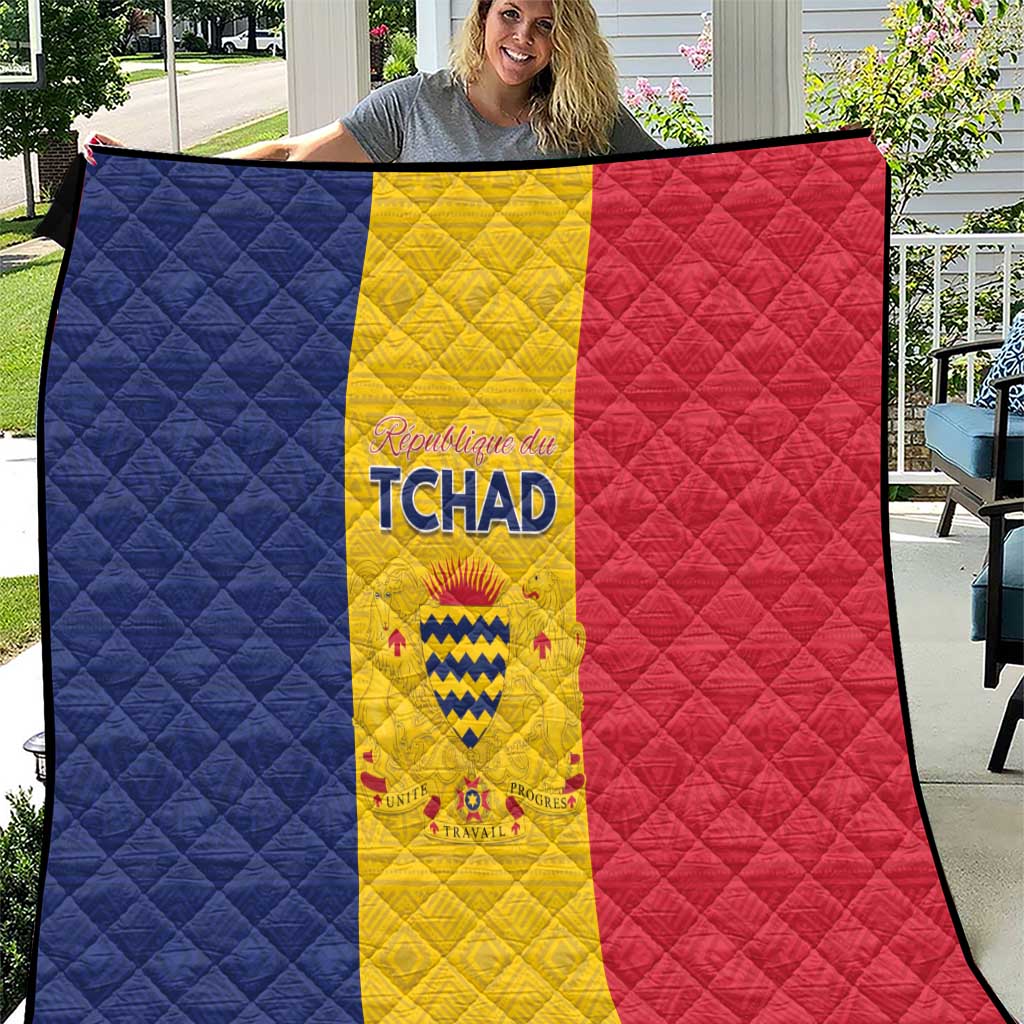 Chad Quilt Coat Of Arms - Flag Style - Wonder Print Shop