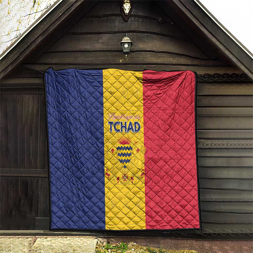 Chad Quilt Coat Of Arms - Flag Style - Wonder Print Shop