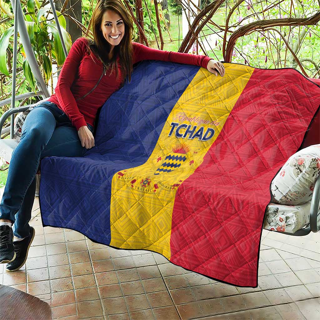 Chad Quilt Coat Of Arms - Flag Style - Wonder Print Shop