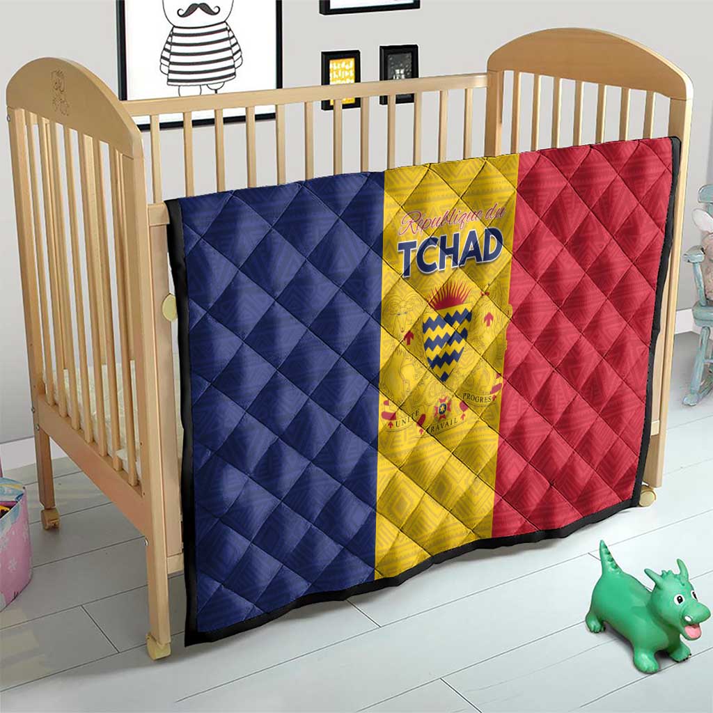 Chad Quilt Coat Of Arms - Flag Style - Wonder Print Shop