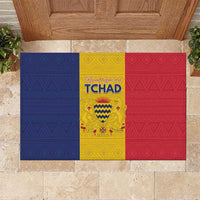 Chad Rubber Doormat Coat Of Arms - Flag Style - Wonder Print Shop