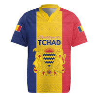 Personalized Chad Rugby Jersey Coat Of Arms - Flag Style - Wonder Print Shop