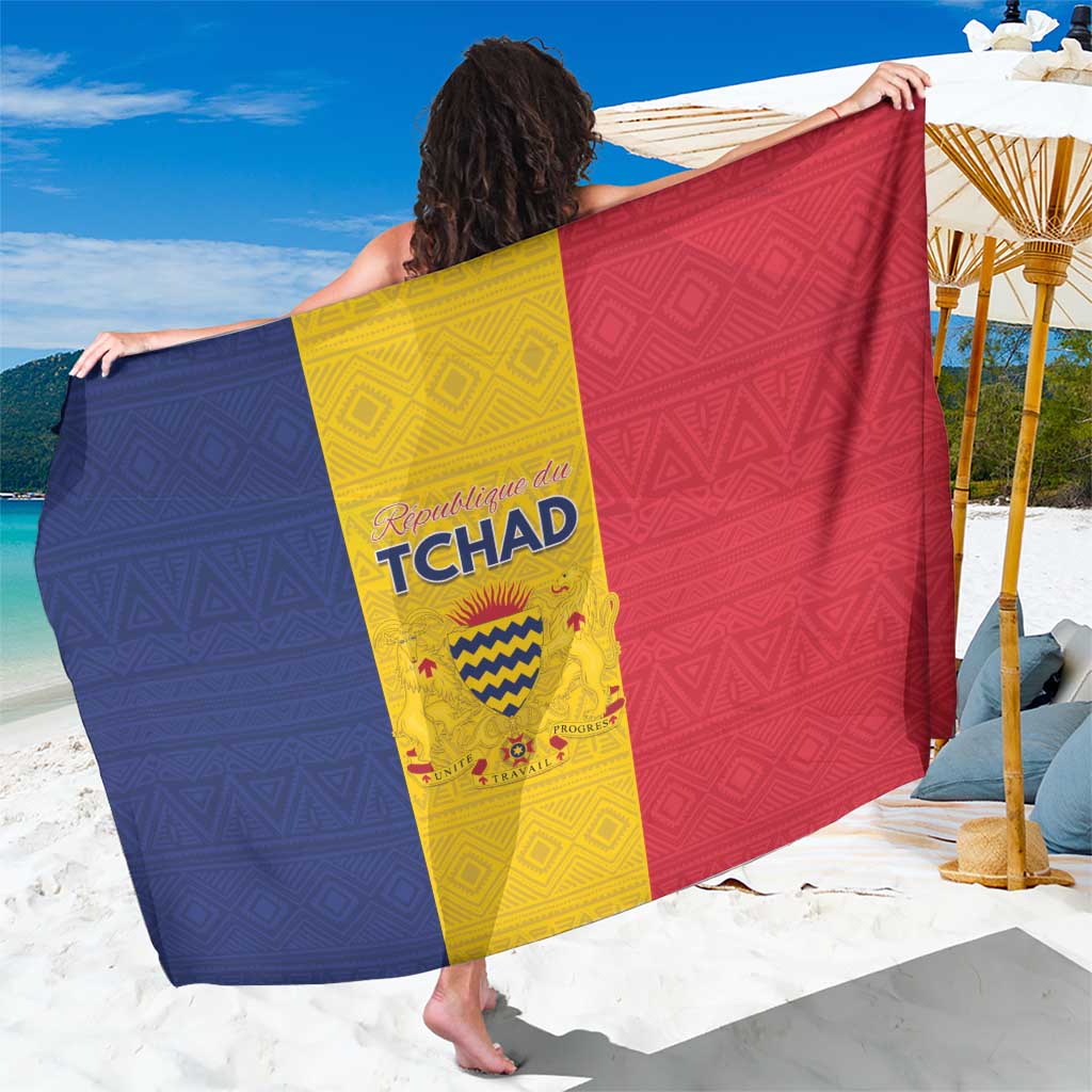 Chad Sarong Coat Of Arms - Flag Style - Wonder Print Shop