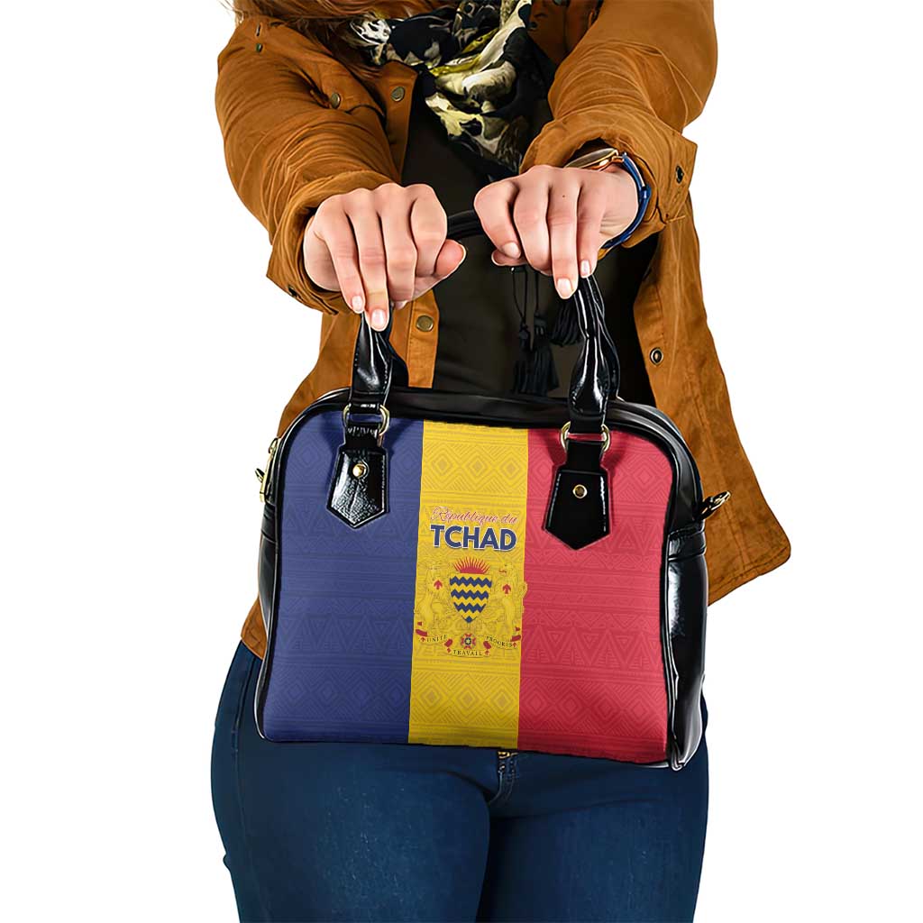 Chad Shoulder Handbag Coat Of Arms - Flag Style - Wonder Print Shop
