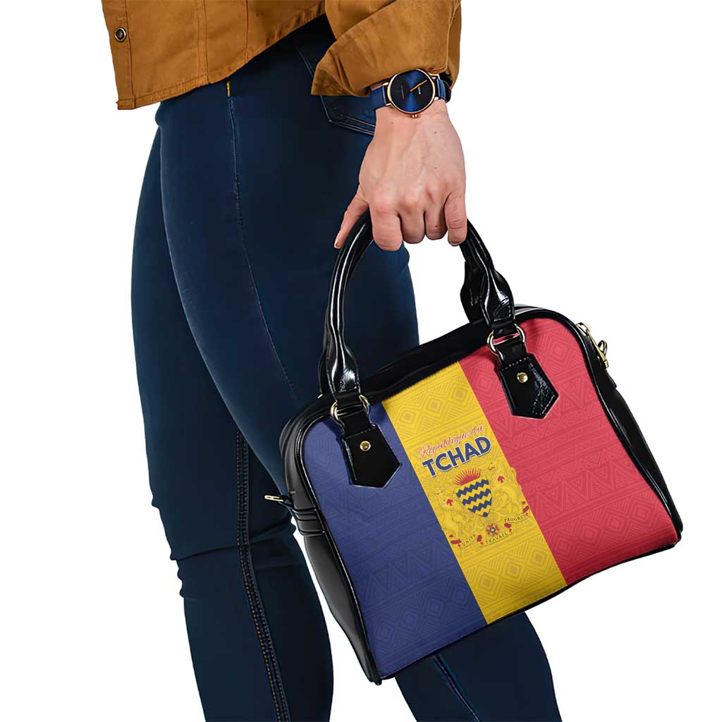 Chad Shoulder Handbag Coat Of Arms - Flag Style - Wonder Print Shop