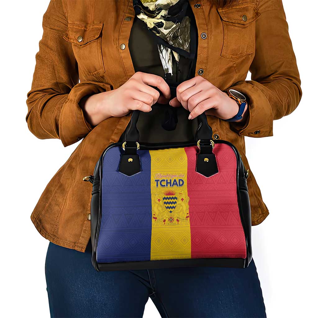 Chad Shoulder Handbag Coat Of Arms - Flag Style - Wonder Print Shop