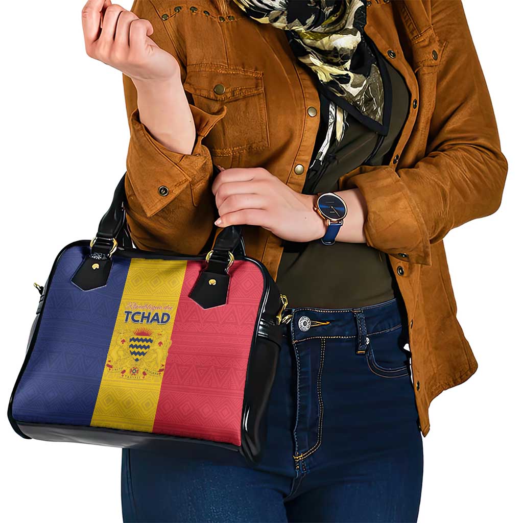 Chad Shoulder Handbag Coat Of Arms - Flag Style - Wonder Print Shop