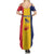 Personalized Chad Summer Maxi Dress Coat Of Arms - Flag Style - Wonder Print Shop