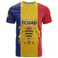 Personalized Chad T Shirt Coat Of Arms - Flag Style - Wonder Print Shop