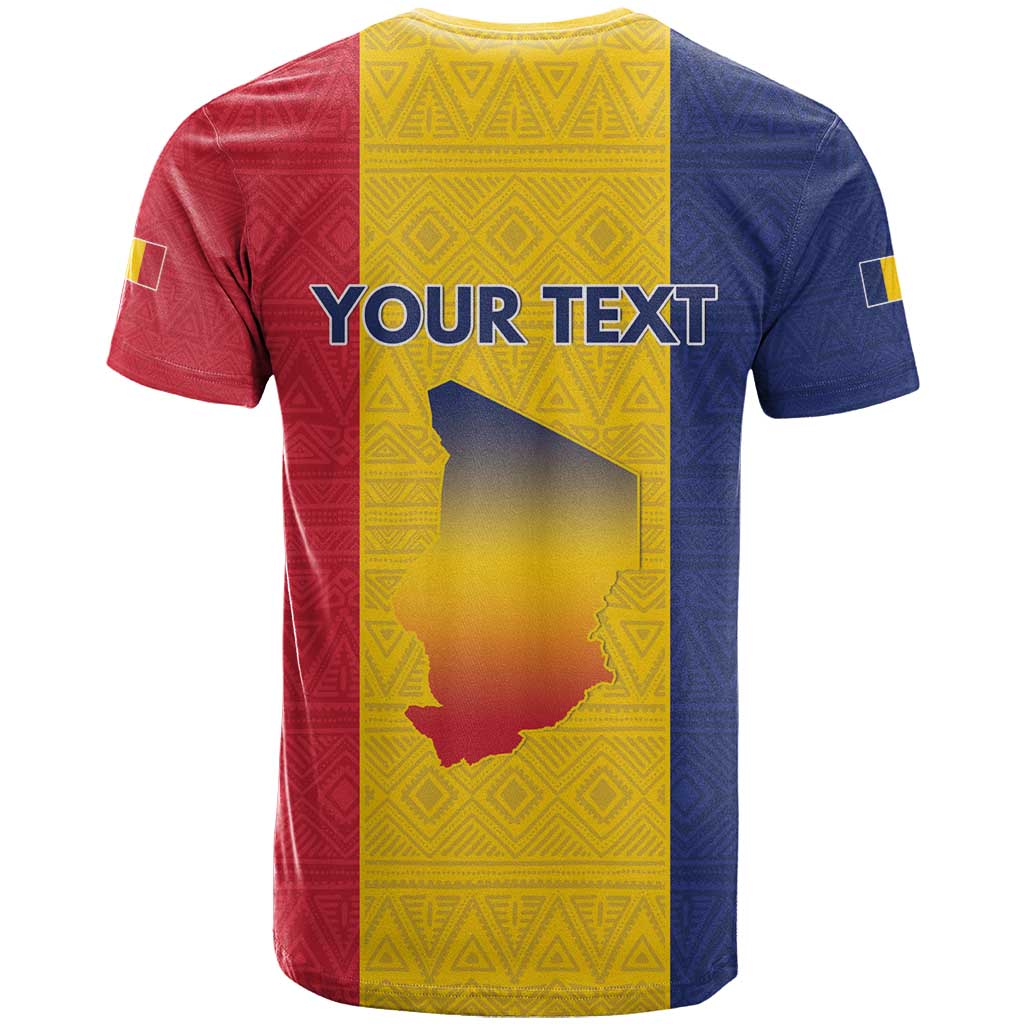 Personalized Chad T Shirt Coat Of Arms - Flag Style - Wonder Print Shop