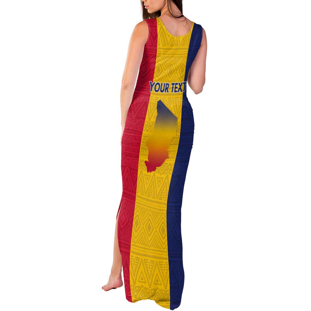 Personalized Chad Tank Maxi Dress Coat Of Arms - Flag Style - Wonder Print Shop