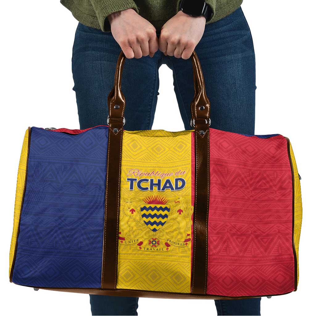 Chad Travel Bag Coat Of Arms - Flag Style - Wonder Print Shop