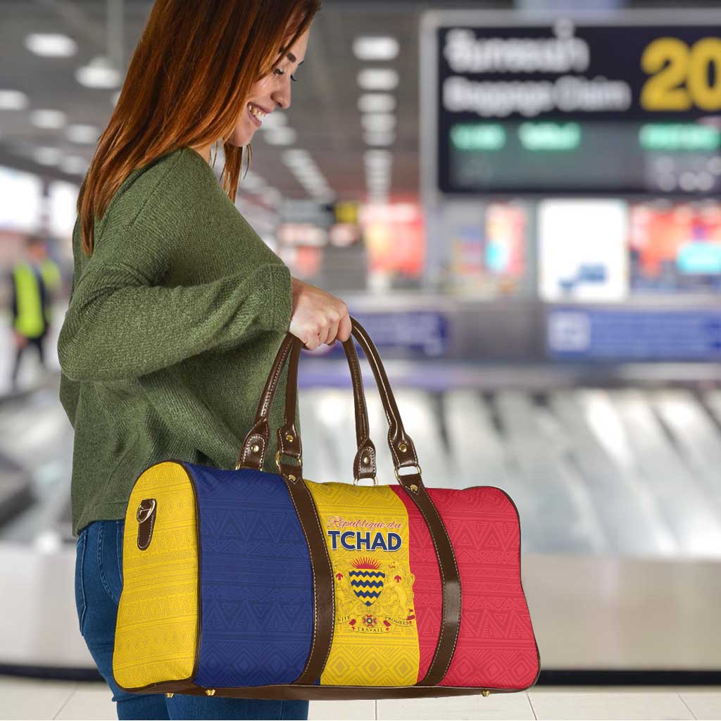 Chad Travel Bag Coat Of Arms - Flag Style - Wonder Print Shop