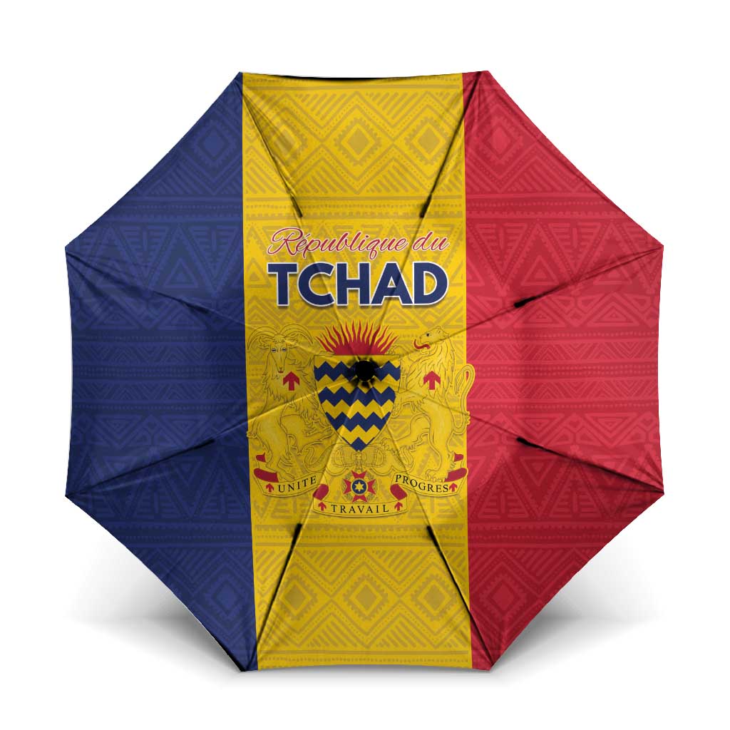Chad Umbrella Coat Of Arms - Flag Style - Wonder Print Shop