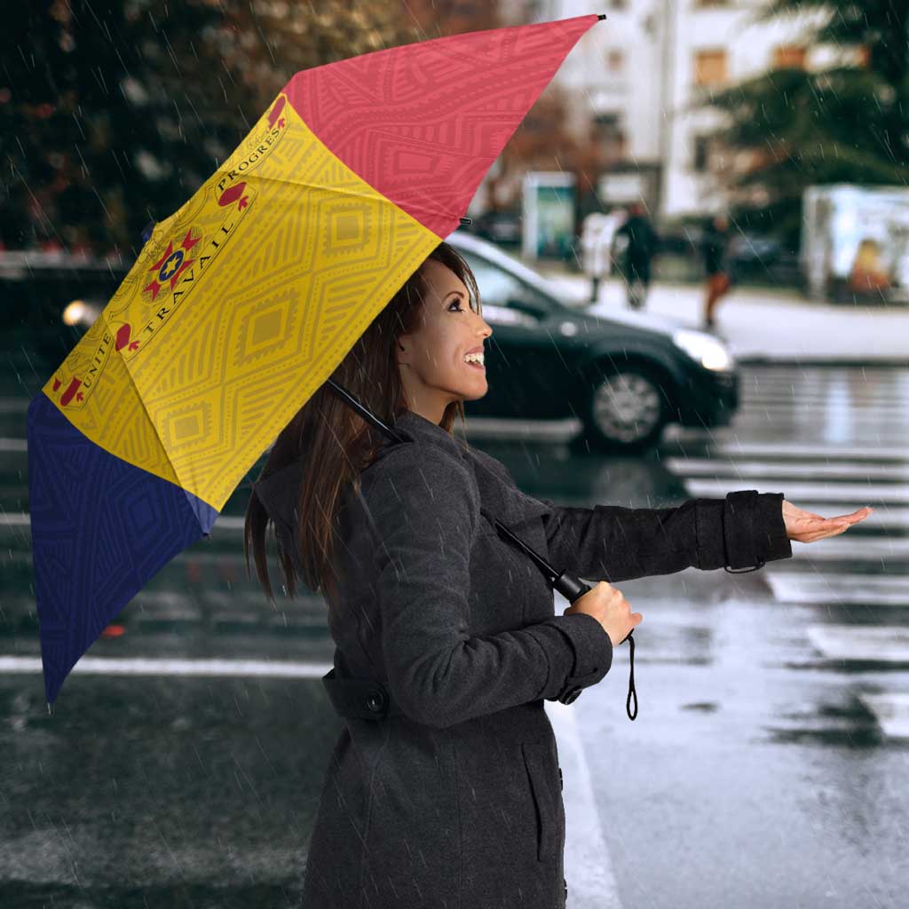 Chad Umbrella Coat Of Arms - Flag Style - Wonder Print Shop