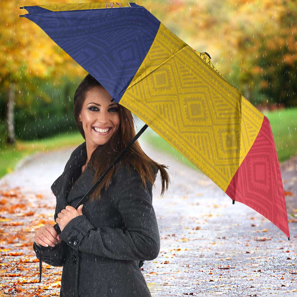 Chad Umbrella Coat Of Arms - Flag Style - Wonder Print Shop