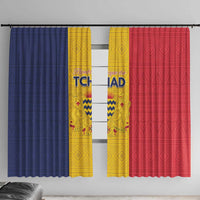 Chad Window Curtain Coat Of Arms - Flag Style - Wonder Print Shop