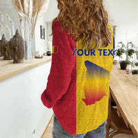 Personalized Chad Women Casual Shirt Coat Of Arms - Flag Style - Wonder Print Shop