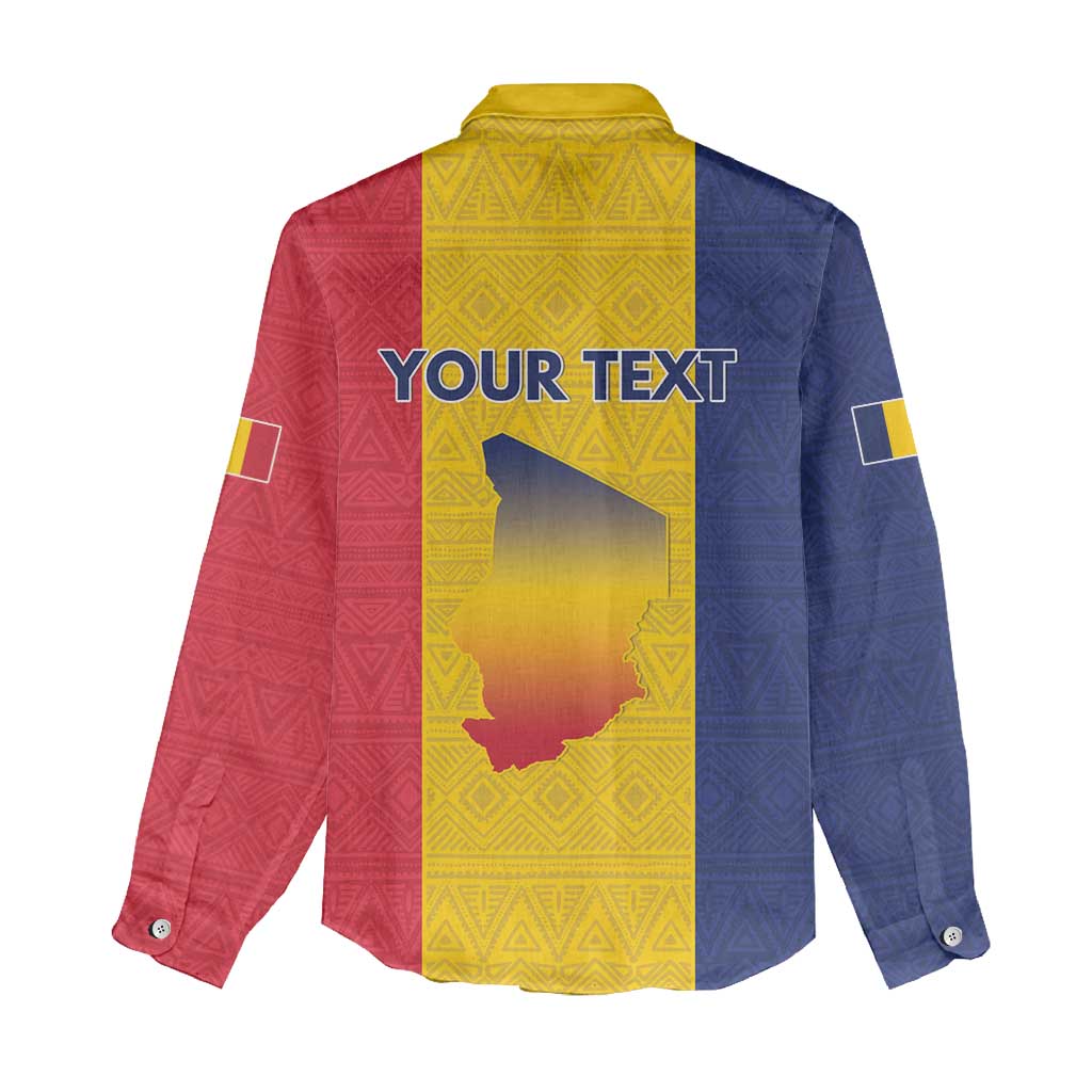 Personalized Chad Women Casual Shirt Coat Of Arms - Flag Style - Wonder Print Shop