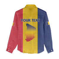 Personalized Chad Women Casual Shirt Coat Of Arms - Flag Style - Wonder Print Shop