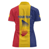 Personalized Chad Women Polo Shirt Coat Of Arms - Flag Style - Wonder Print Shop