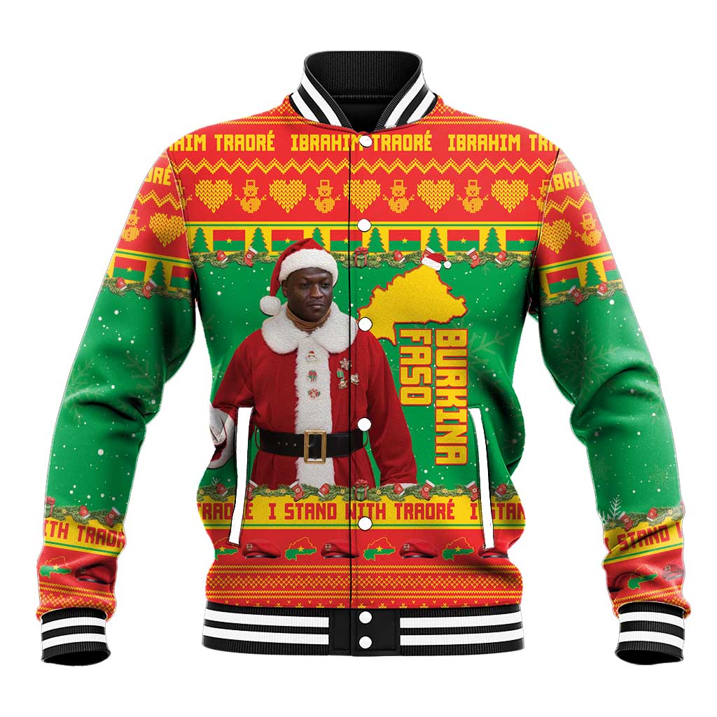 Burkina Faso Christmas Baseball Jacket I Stand With Traore - Wonder Print Shop