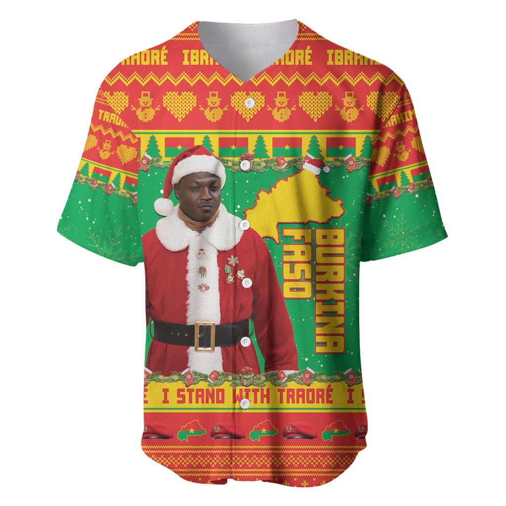 Burkina Faso Christmas Baseball Jersey I Stand With Traore - Wonder Print Shop