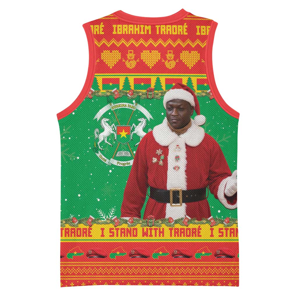 Burkina Faso Christmas Basketball Jersey I Stand With Traore - Wonder Print Shop