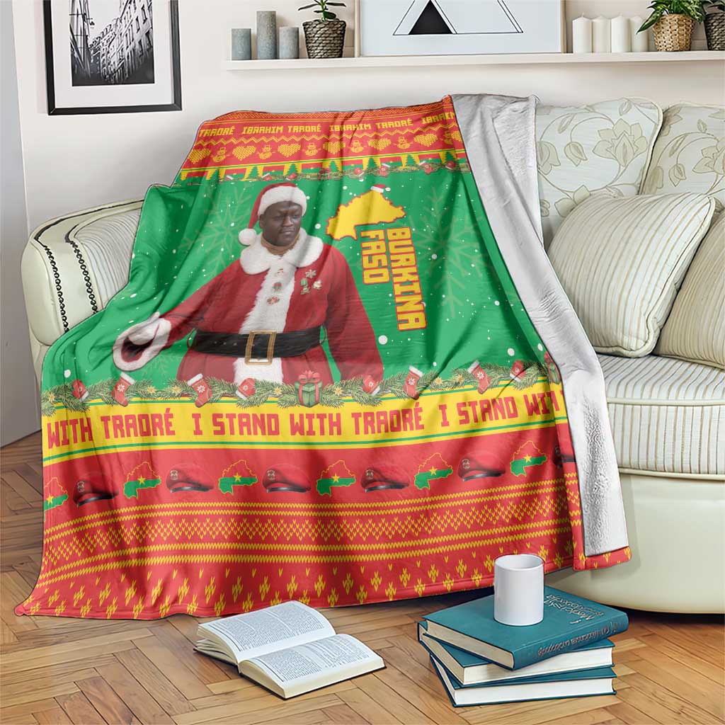 Burkina Faso Christmas Blanket I Stand With Traore - Wonder Print Shop
