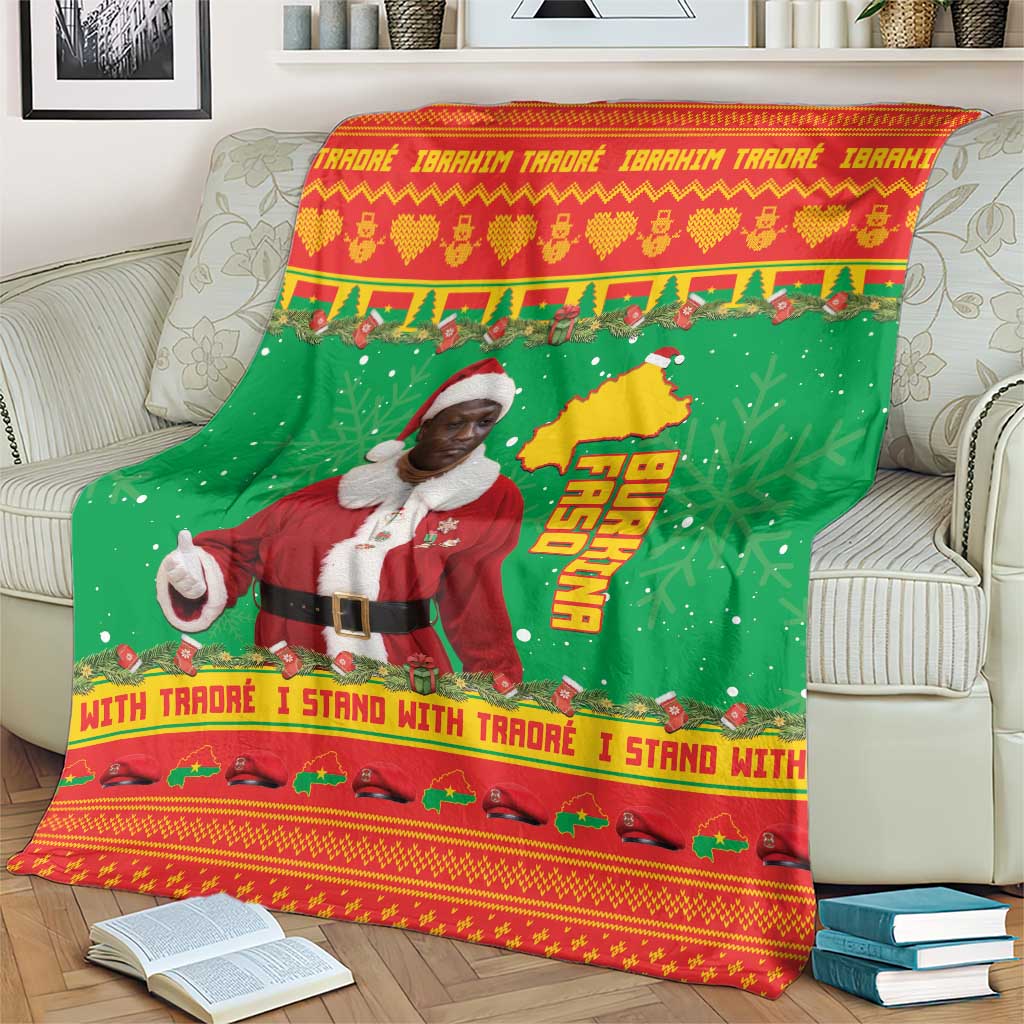 Burkina Faso Christmas Blanket I Stand With Traore - Wonder Print Shop