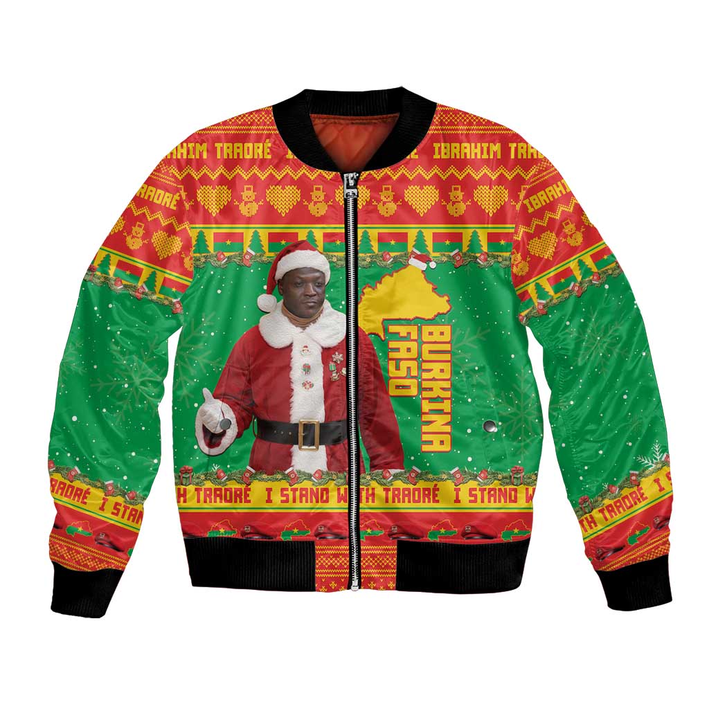 Burkina Faso Christmas Bomber Jacket I Stand With Traore - Wonder Print Shop
