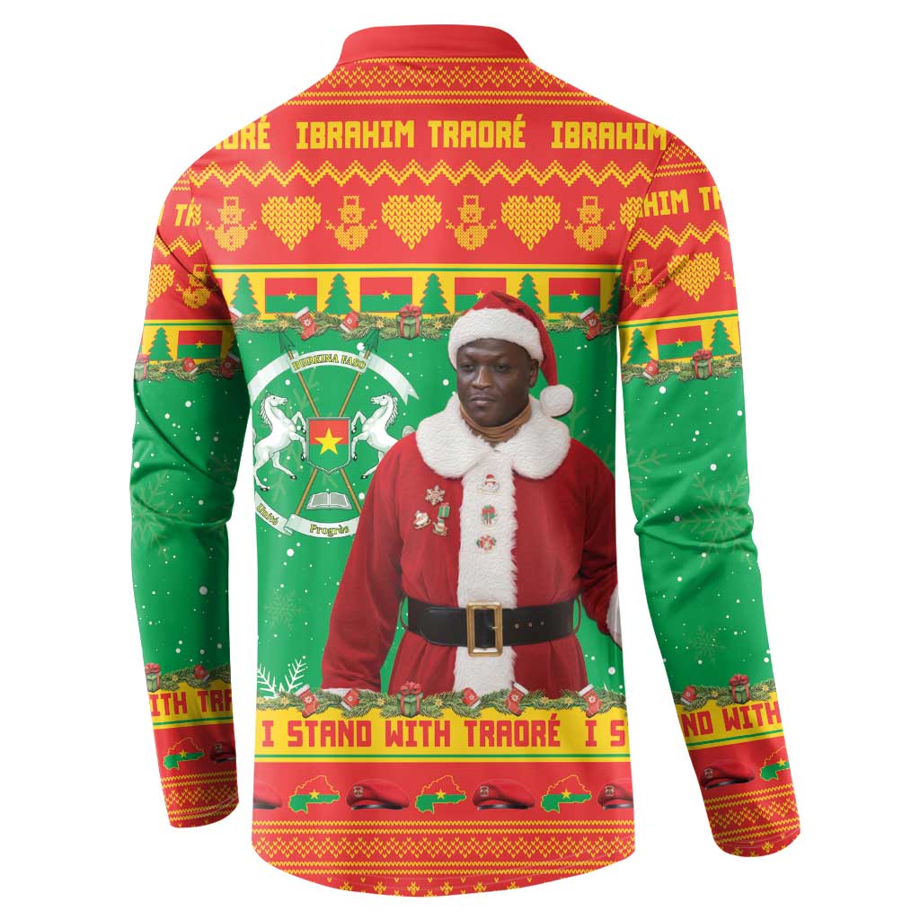 Burkina Faso Christmas Button Sweatshirt I Stand With Traore - Wonder Print Shop