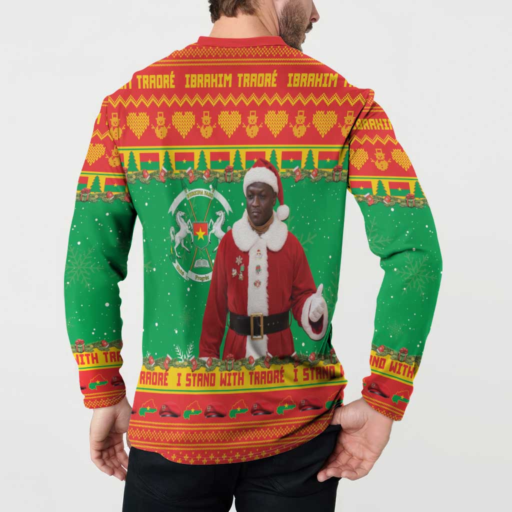 Burkina Faso Christmas Button Sweatshirt I Stand With Traore - Wonder Print Shop