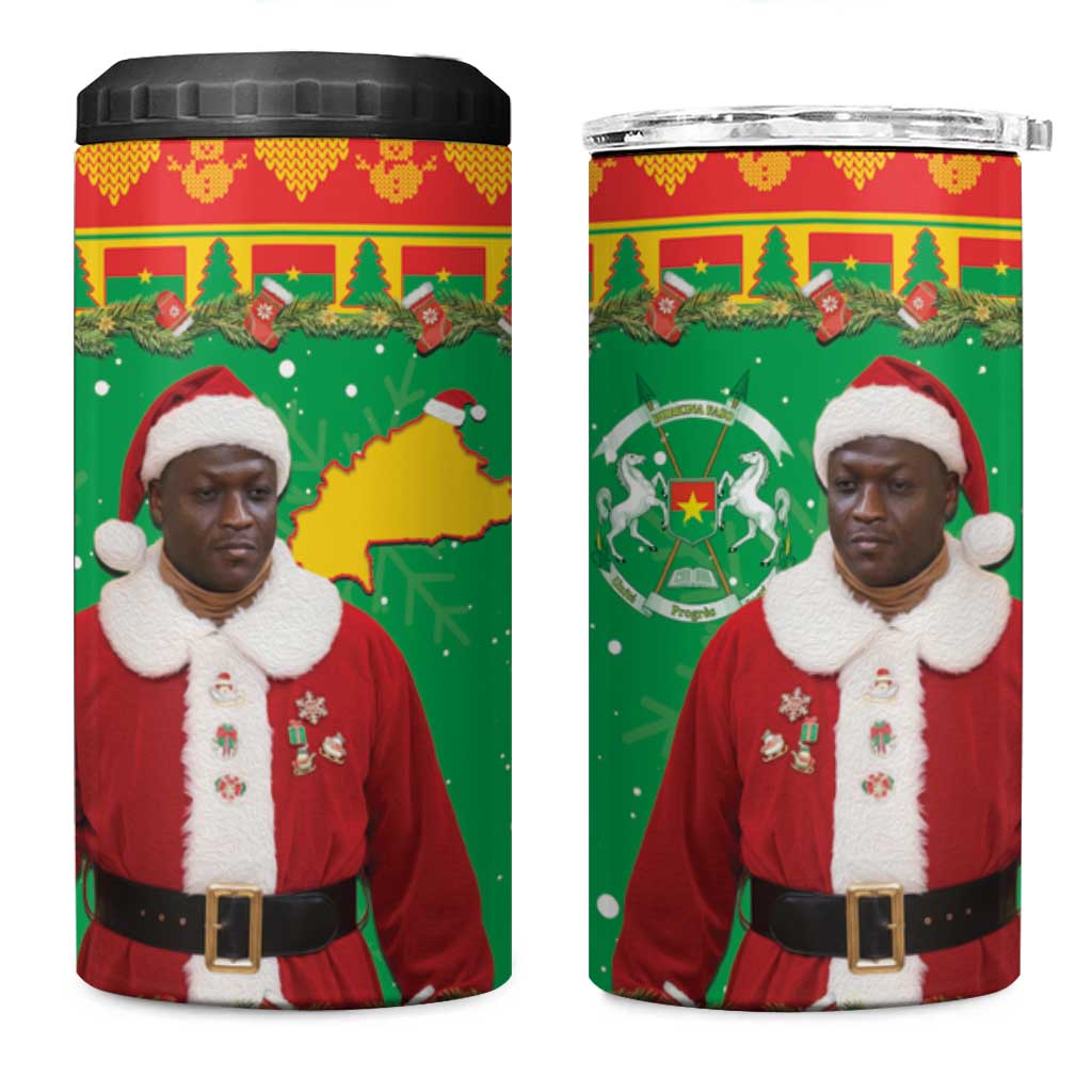 Burkina Faso Christmas 4 in 1 Can Cooler Tumbler I Stand With Traore - Wonder Print Shop