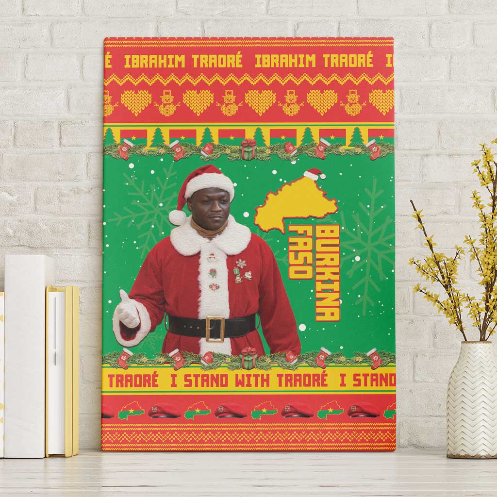 Burkina Faso Christmas Canvas Wall Art I Stand With Traore - Wonder Print Shop