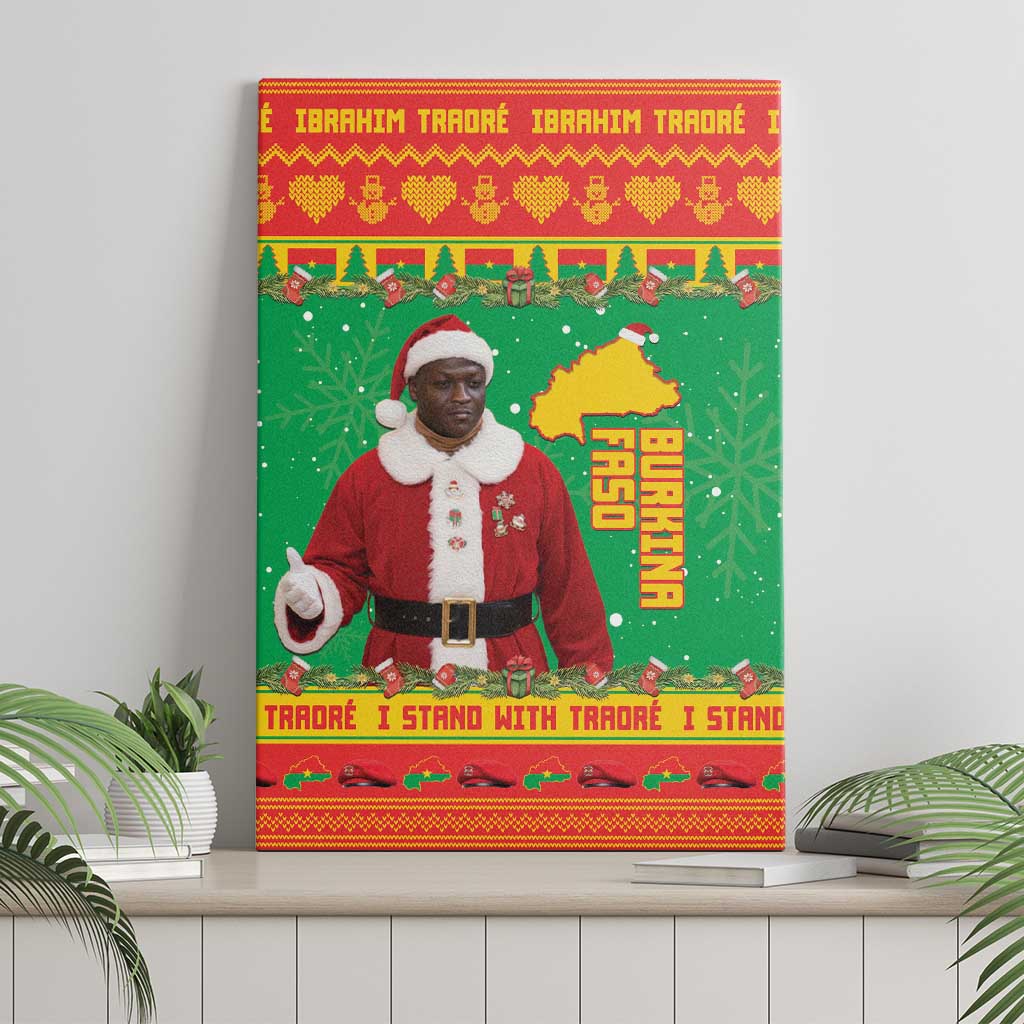 Burkina Faso Christmas Canvas Wall Art I Stand With Traore - Wonder Print Shop