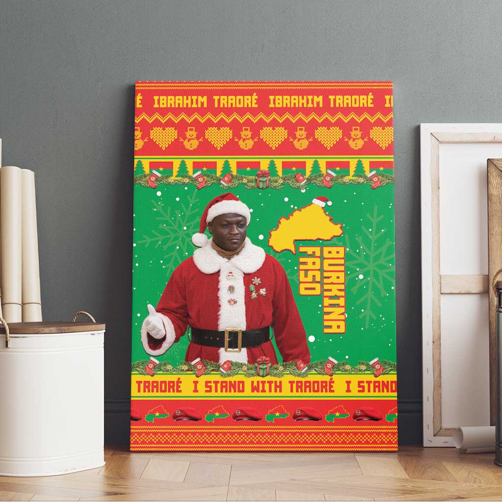Burkina Faso Christmas Canvas Wall Art I Stand With Traore - Wonder Print Shop