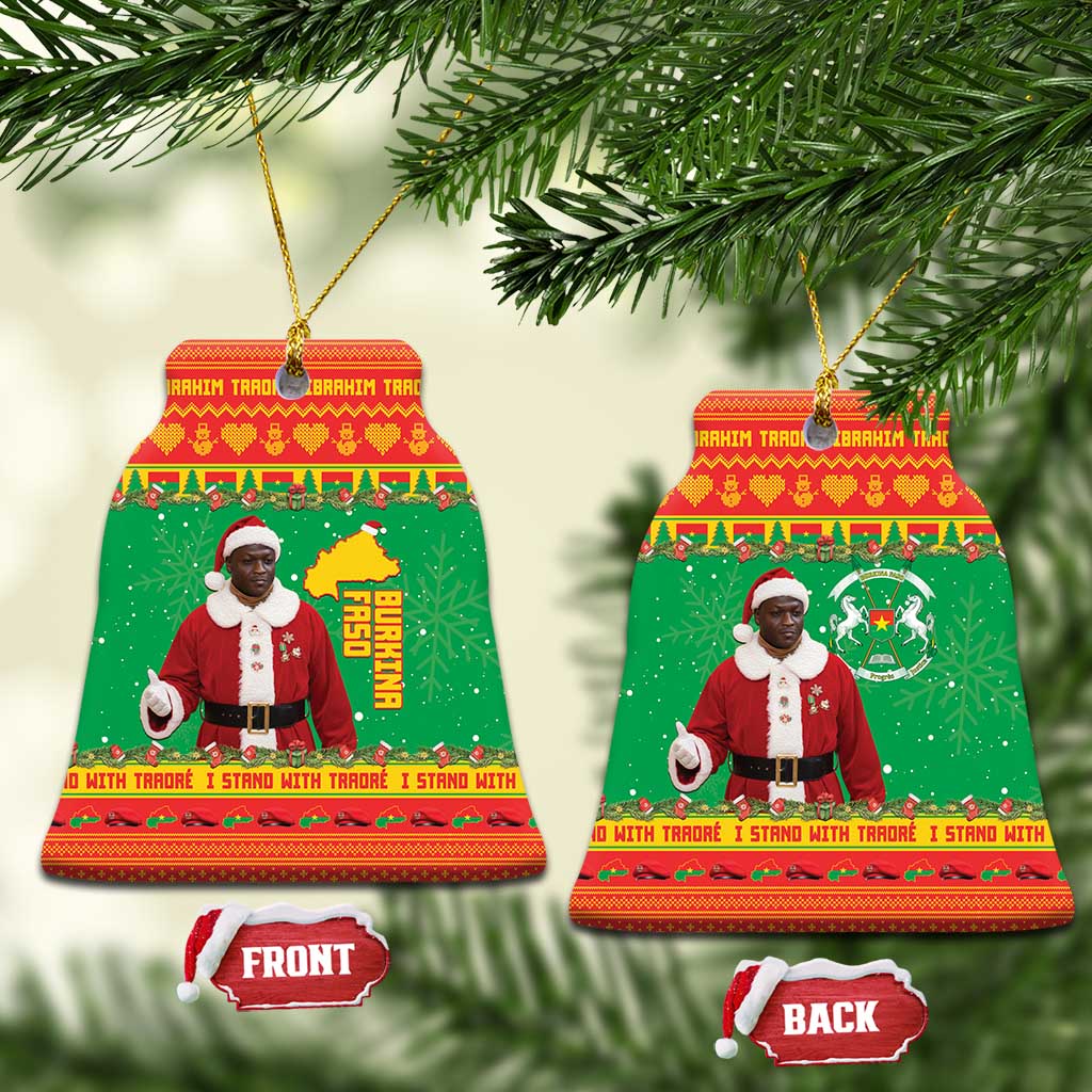 Burkina Faso Christmas Ceramic Ornament I Stand With Traore - Wonder Print Shop