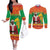 Burkina Faso Christmas Couples Matching Off The Shoulder Long Sleeve Dress and Long Sleeve Button Shirt I Stand With Traore - Wonder Print Shop