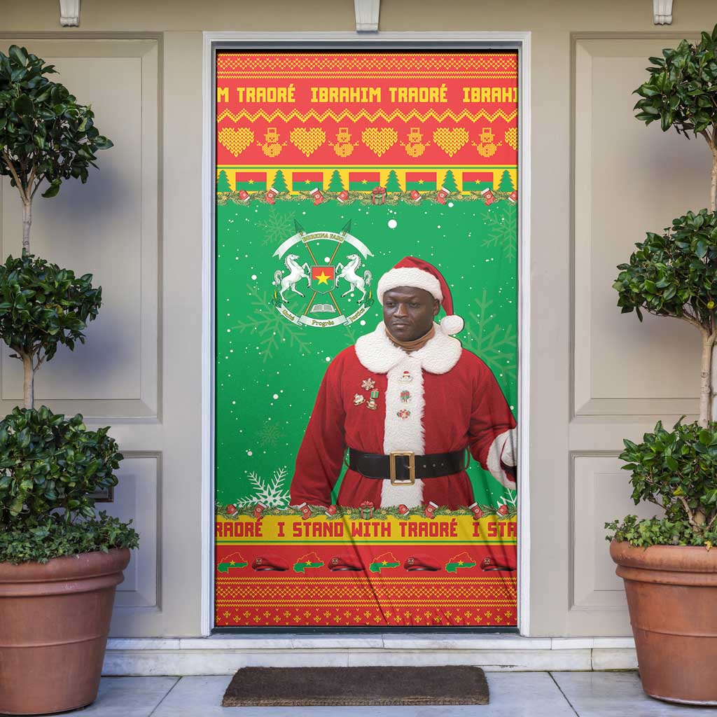 Burkina Faso Christmas Door Cover I Stand With Traore - Wonder Print Shop